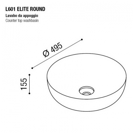 Фото раковина накладная aet elite round 49 см, цвет: розовый матовый l601t0r0v0142