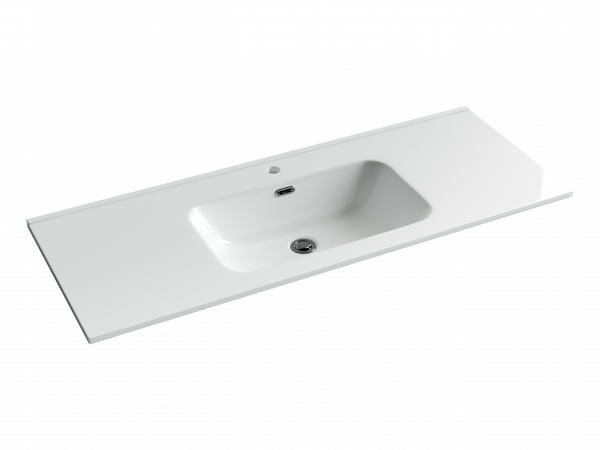 Фото раковина накладная ceramicanova element 121 см, цвет: белый cn7006