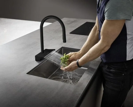 Фото смеситель для кухонной мойки hansgrohe aquno select 73831670