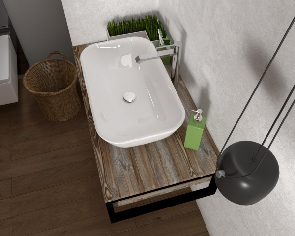 Фото тумба под раковину 1marka grunge loft 80 см, цвет: дуб намибия у85845