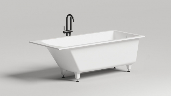 Фото ванна из искусственного камня salini cascata 170x75 см 104113g глянцевая