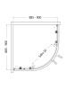 Фото душевое ограждение aquame 90x90 см aqm3801f-9