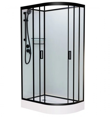 Фото душевая кабина frank f412l/r м black 120x80 см 20059