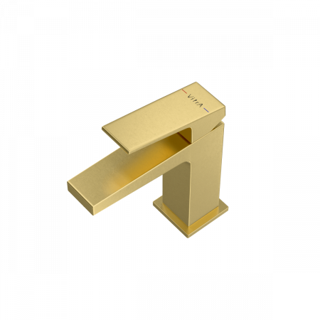 Фото смесители для раковины vitra minimax square a4372025exp цвет золото