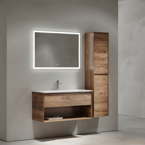Фото тумба под раковину sancos marmi 1.0 100 см, цвет: дуб чарльстон mr1.0100ech