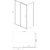 Фото душевое ограждение  azario milton  80x120 см az-nd1131-l 1200 black