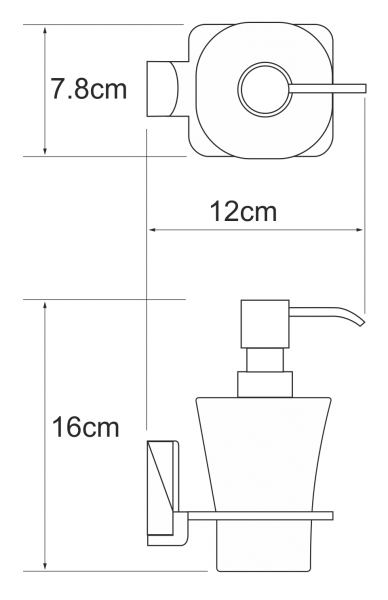 Фото дозатор для жидкого мыла wasserkraft leine k-5099w
