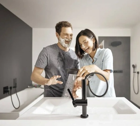 Фото смеситель для раковины hansgrohe finoris 76063670