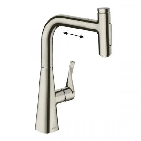Фото смеситель для кухонной мойки hansgrohe metris select 73816800