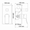 Фото встраиваемый смеситель для ванны и душа wasserkraft exter 1600 1641