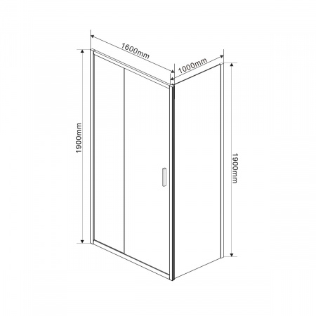 Фото душевой уголок vincea garda 160x100 см vsr-1g1016ch