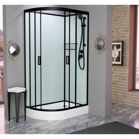 Фото душевая кабина душевая кабина frank f418r black 100x80 см 914014