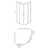 Фото душевое ограждение  azario milton  100x100 см az-nd2142 1000 black
