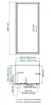 Фото душевое ограждение wasserkraft salm 100x80 см 27i17