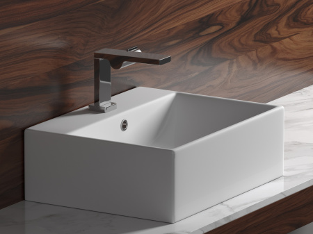 Фото раковина накладная ceramicanova element 50 см, цвет: белый cn6040