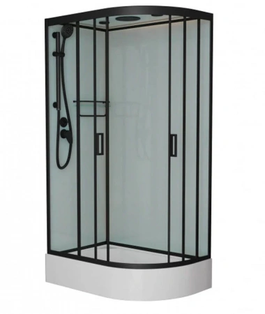 Фото душевая кабина frank f412/1 l/r м black 120x80 см 20066