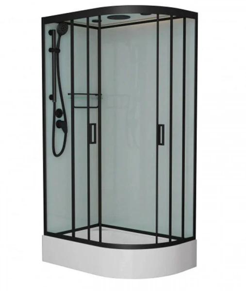 Фото душевая кабина frank f412/1 l/r м black 120x80 см 20066