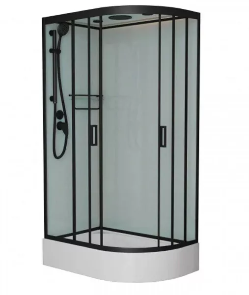 Фото душевая кабина frank f412/1 l/r м black 120x80 см 20066