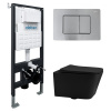 Унитаз с инсталляцией Abber Rechteck AC1201MB-AC0105-AC0120MCH