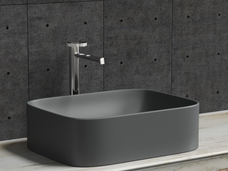 Фото раковина накладная ceramicanova element 50.5 см, цвет: антрацит cn6052mdh