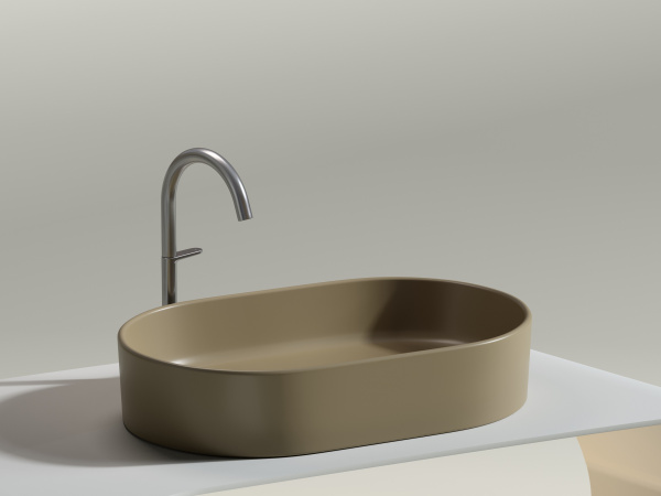 Фото раковина накладная ceramicanova element 60.8 см, цвет: капучино cn6048mc