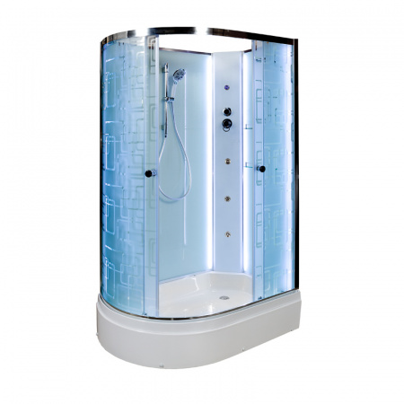 Фото душевая кабина dto 120x80 см em2712rnled+gm с гидромассажем