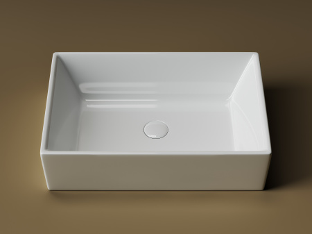 Фото раковина накладная ceramicanova element 59 см, цвет: белый cn5013