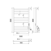 Фото электрический полотенцесушитель indigo line trinity 80/50 lсlte80-50mkgdrt