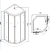 Фото душевая кабина loranto 88x88 см cs-981tm/w-90