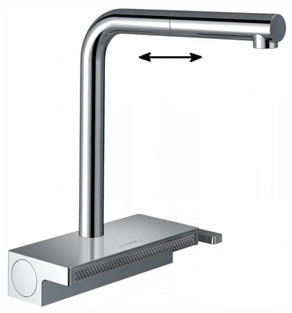 Фото смеситель для кухонной мойки hansgrohe aquno select 73830000