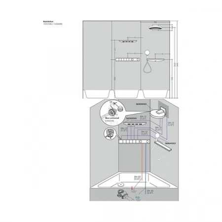 Фото термостатический смеситель для душа hansgrohe rainselect 15384140