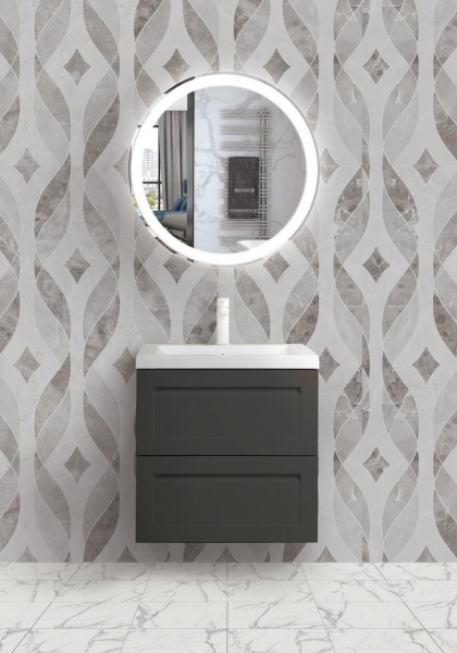 Фото тумба под раковину art&max platino 60 см am-platino-600-2c-so-gm-cer