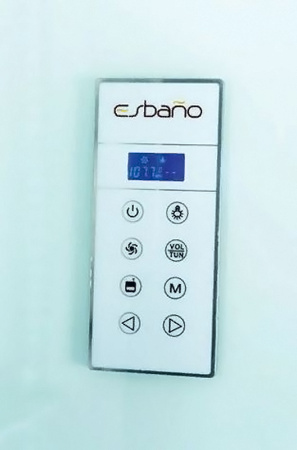 Фото душевая кабина esbano led elegancia es-l90cr 90x90 см