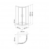 Фото душевое ограждение bandhours polo 90x90 см (черный матовый )