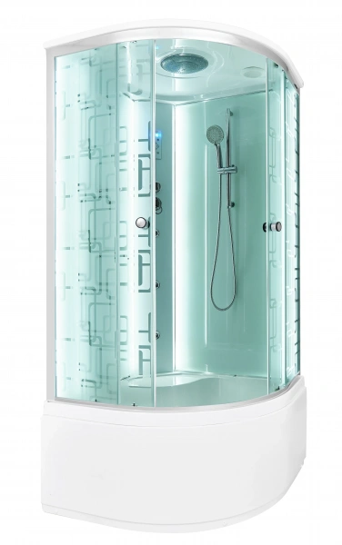 Фото душевая кабина dto 90x90 см em4590led+gm с гидромассажем