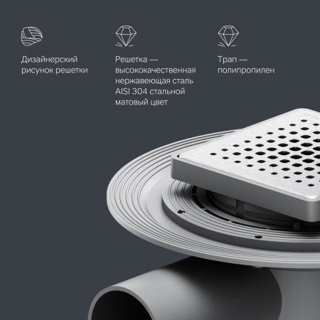 Фото душевой трап am.pm masterflow 10 см w01bd-p11-010-01sb