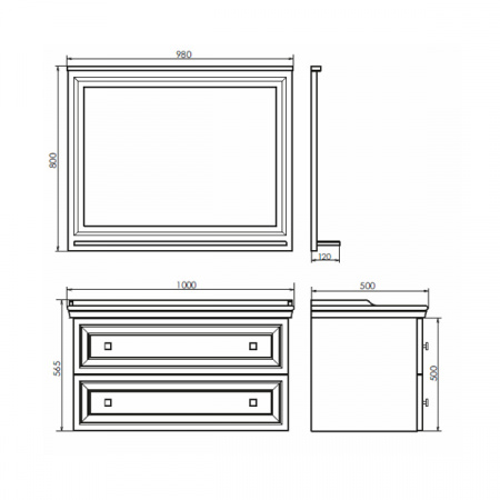Фото зеркало comforty феррара 100 см 4147993