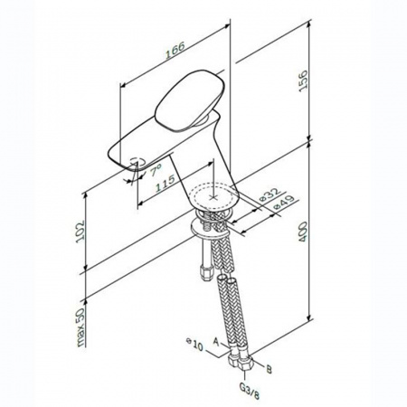 Фото смеситель для раковины am.pm spirit v 2.0 f70a02100( распродажа)