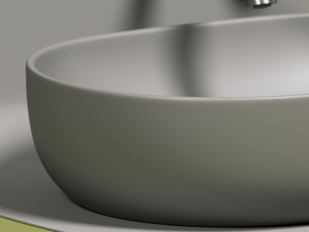 Фото раковина накладная ceramicanova element 60 см, цвет: антрацит cn6047mh