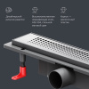 Фото душевой трап am.pm primeflow 40 см w02sc-p11-040-01sb