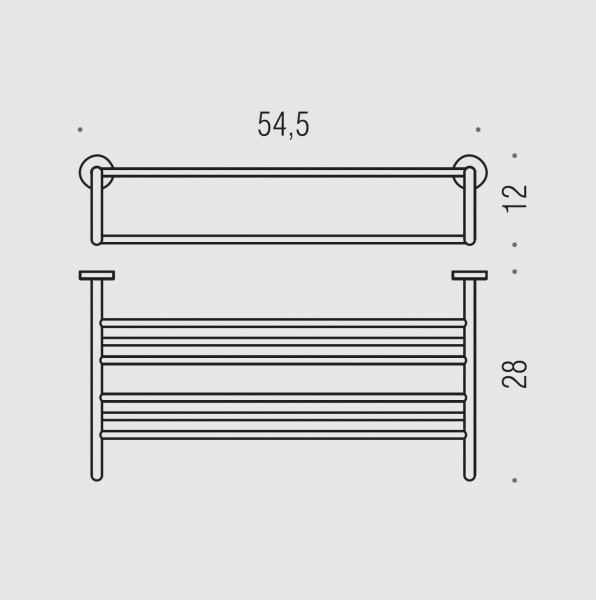Фото полотенцедержатель-полка colombo design basic 54,5 см b2787