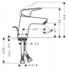Фото смеситель для раковины hansgrohe logis 71077000