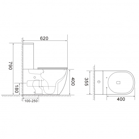 Фото унитаз напольный безободковый акватек optima plus 62 см aq4452-00