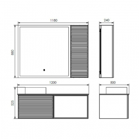 Фото тумба с раковиной comforty геленджик 120 см 00-00018707