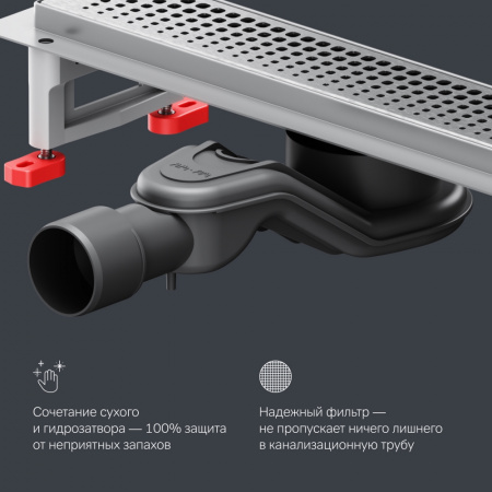 Фото душевой трап am.pm masterflow 40 см w01sc-p11-040-01sb