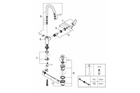 Фото смеситель для раковины grohe eurosmart 23537003