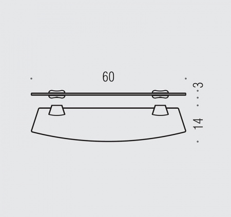 Фото полка настенная colombo design land 60 см b2816