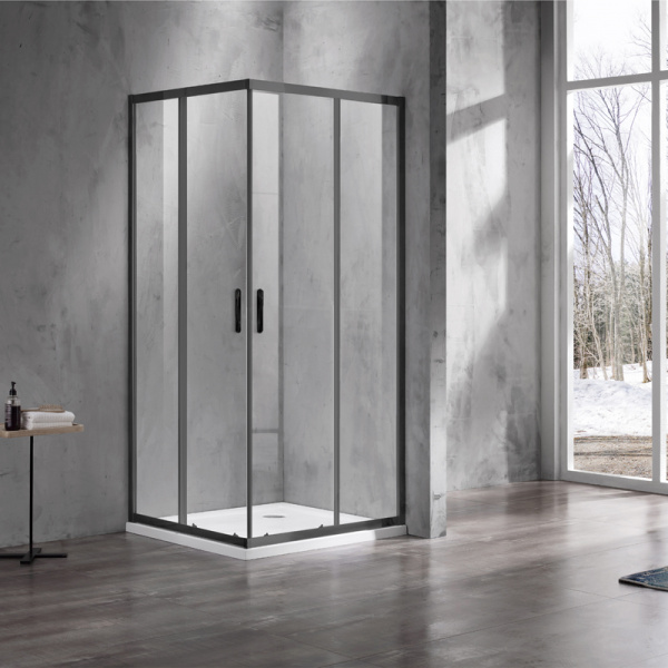 Фото душевое ограждение  azario milton  90x90 см az-nd1142 900 black