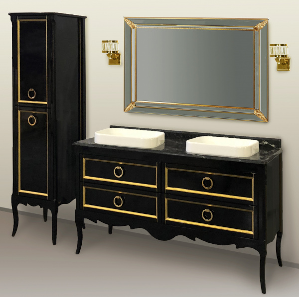 Фото тумба под раковину bagno piu moretta 2.0 150 см, цвет: матовый лак mrd-1-150