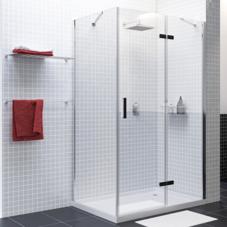 Фото душевое ограждение wasserkraft allerblack 120x100 см 10h10rblack